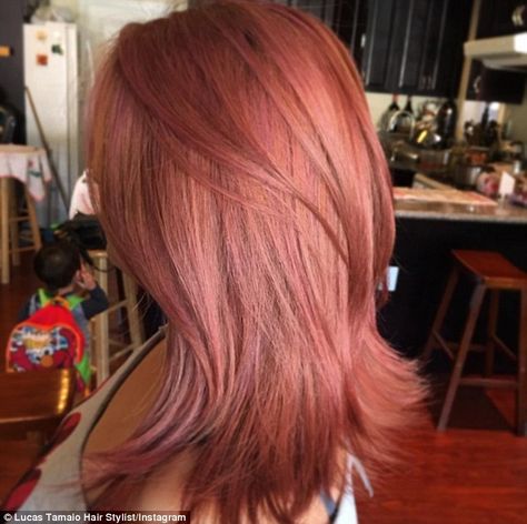 Full-on rouge: The look can either be dramatic and striking, as seen above ... Hair Color Names, Unnatural Hair Color, Undercut Haircut, Shades Of Red Hair, Gold Hair Colors, Plum Hair, Hair Color Rose Gold, Latest Hair Color, Trendy Hair Color