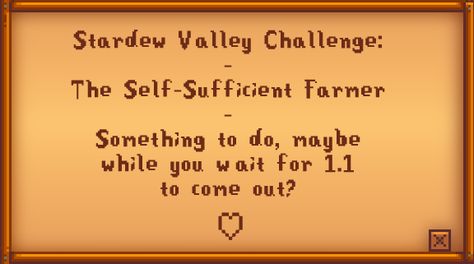 Stardew Valley Challenges, Goth Stardew Valley, Stardew Valley Farmer, Valley Game, Base Building, Self Sufficient, Stardew Valley, Self Made, Game Show