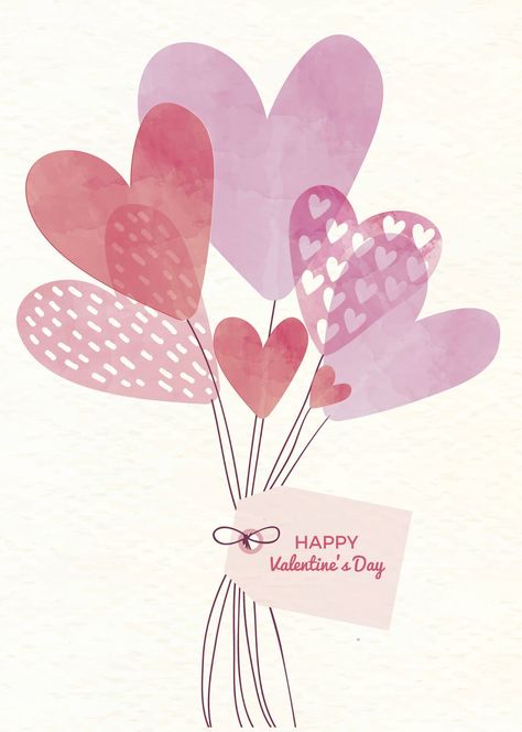 Cute Valentines Day Quotes, Valentines Day Sayings, Cute Valentines Day Cards, Quotes Valentines Day, Valentines Wallpaper Iphone, Valentine's Day Illustration, Valentines Watercolor, Valentines Illustration, Happy Valentines Day Images