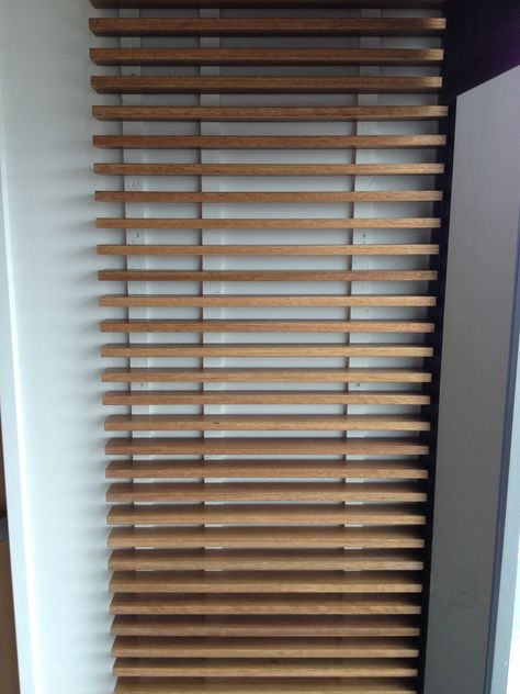 wood slat wall Slat Wall Storage, Acoustic Walls, Room Deviders, Interior Wood Paneling, Horizontal Slat Fence, Slat Walls, River Bar, Wooden Screen Door, Wood Slat Wall