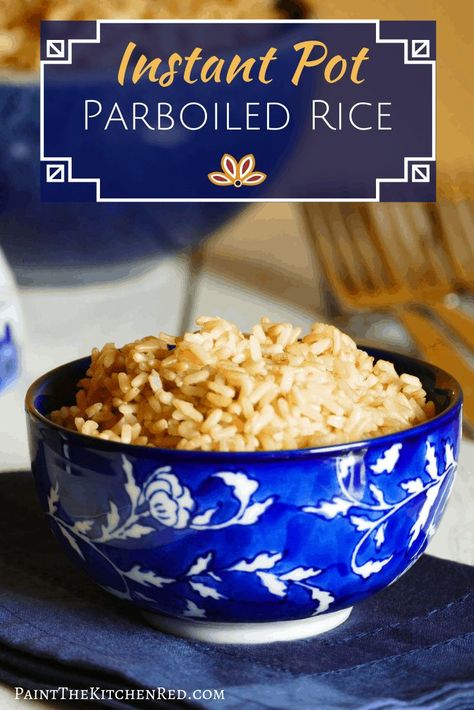 Instant Pot Parboiled Rice (converted rice) produces perfect rice every time. Healthier than regular white rice, parboiled rice grains are firm and tend to be less sticky or clumpy. Learn how to pressure cook Instant Pot parboiled white rice and parboiled brown rice. #parboiledrice #instantpot #pressurecooker #rice Parboiled Rice Instant Pot, Rice In The Instant Pot, Best Instapot Recipes, Pressure Cooker Rice, Parboiled Rice, Pressure Cooking Recipes, Indian Rice Recipes, Electric Pressure Cooker Recipes, Perfect Rice