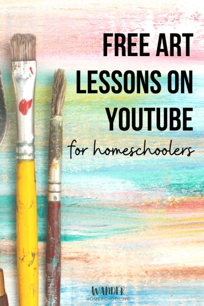 Free Art Lessons on Youtube for Homeschoolers - Wander Homeschooling Art Lessons For Kids, Art Curriculum, Homeschool Art, Homeschool Activities, Painting Lessons, Lessons For Kids, Drawing Lessons, Art Classroom, Elementary Art