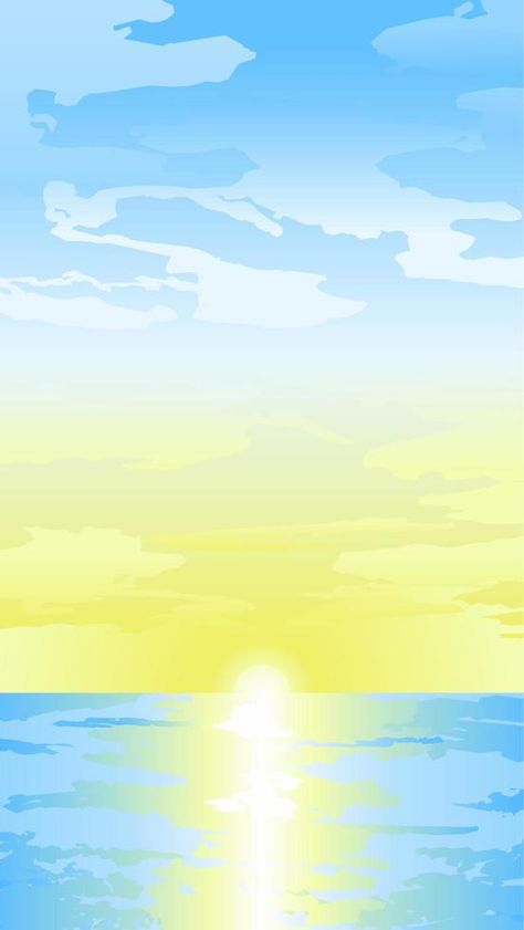 Ocean sunrise or sunset vector illustration. Bright yellow sunshine over the ocean for graphic, wallpaper, resources, business, design or decoration.  Yellow sunset or sunrise over the sea vector Sea Illustration Wallpaper, Sunrise Graphic Design, Ocean Graphic Design, Sunset Vector Illustration, Sunshine Illustration, Sunrise Illustration, Hawaiian Bedroom, Soap Branding, Sunrise Drawing