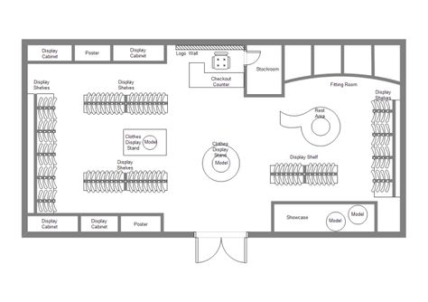 Boutique Floor Plan, Warehouse Floor Plan, Store Floor Plan, Boutique Layout, Retail Store Layout, Store Plan, Business Plan Template Free, Clothing Store Interior, Clothing Store Design