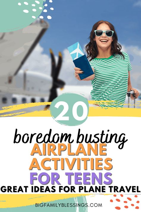 If you are looking for what to do on a plane for a teenager, this list of plane activities for teens is a great place to start! Airplane Activities for Teens Things To Do While On A Plane, What To Do On A Plane, Kids Airplane Activities, Airplane Entertainment, Plane Activities, Plane Ideas, Packing List Kids, Family Blessings, Airplane Carry On