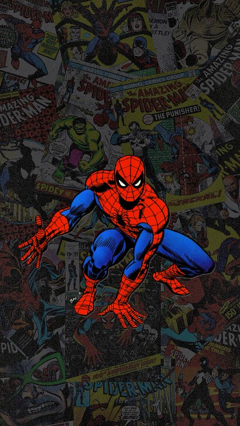 Vintage Spiderman, Spiderman Comic Art, Mundo Marvel, Spiderman Spider, Spiderman Pictures, Pahlawan Marvel, Marvel Comics Wallpaper, Marvel Spiderman Art, Bd Comics