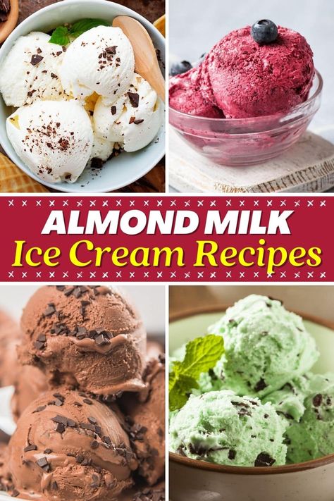 Vitamix Keto Ice Cream Recipes, Homemade Almond Milk Ice Cream, Almond Milk Ice Cream Recipe, Best Almond Milk, Keto Ice Cream Recipes, Strawberry Nice Cream, Almond Milk Ice Cream, Cheese Sauces, Ice Cream Recipes Machine