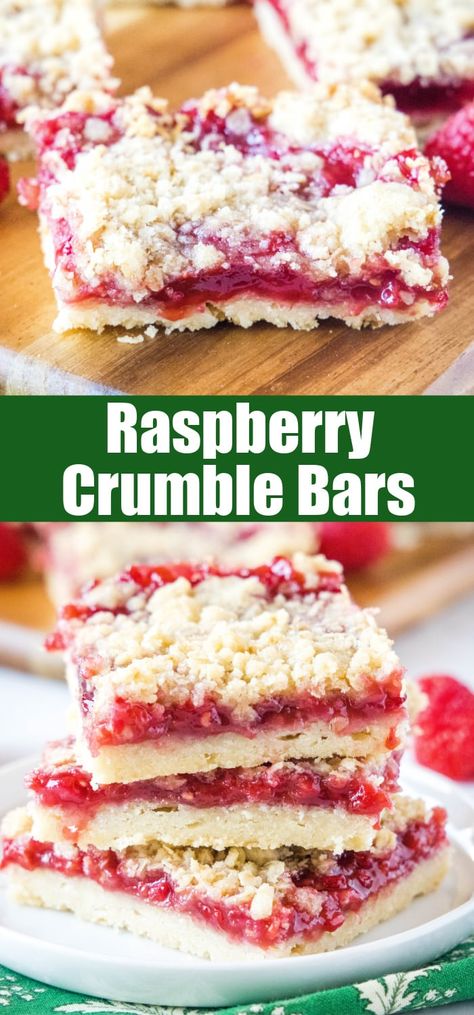 Heathly Dessert Recipes, Baked Slices, Raspberry Desserts Easy, Raspberry Recipes Dessert, Raspberry Crumb Bars, Raspberry Crumble Bars, Raspberry Crumble, Raspberry Bars, Crumb Bars