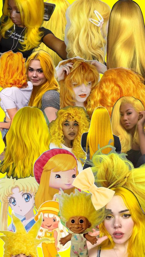 Yellow Hair, Hair Highlights, Yellow, Hair