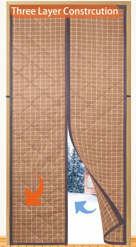 PRICES MAY VARY. ✔Keep Draft Out&Lower Consumption:Our upgraded insulated door cover curtains is a three-layered framework composed of oxford fabric cover,inner-quilted fluffy polyester fiberfill,and oxford fabric cover,prevents unpleasant draft,keeps cold air outside, retains interior heat and blocks out cold drafts,which saves energy and cut home heating costs effectively. ✔Keep Draft Out&Lower Consumption:Our upgraded Door window cover for winter is a three-layered framework composed of oxfor Painting Fabric Window Shades, Removable Window Coverings, Curtains For Cabin, Curtains On Doors With Windows, How To Insulate Windows For Winter, Insulated Curtains Diy, Thermal Window Coverings, Basement Window Coverings, Barn Door Window Covering