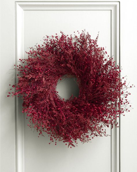 Burgundy Wreaths For Front Door, Kc Chiefs Wreath, Red Wreaths, Cranberry Wreath, Front Door Christmas Wreath, Elegant Fall Wreaths, Red Berry Wreath, Paper Flower Wreaths, Red Christmas Decor