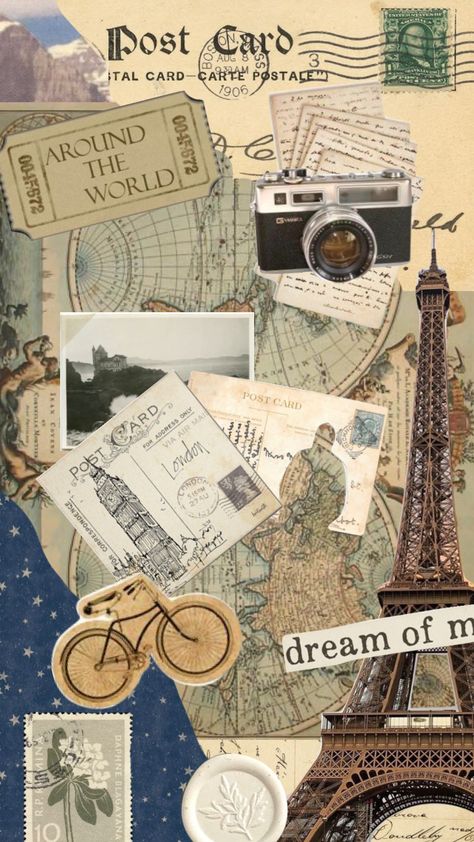 #moodboard #vintage #aesthetic #collage #travel Vintage Traveling Aesthetic, Travel Aesthetic Nature, Travel Collage Aesthetic, Travel Aesthetic Vintage, Iphone Wallpaper Architecture, France Collage, Vintage Aesthetic Collage, Wallpaper Architecture, Collage Travel