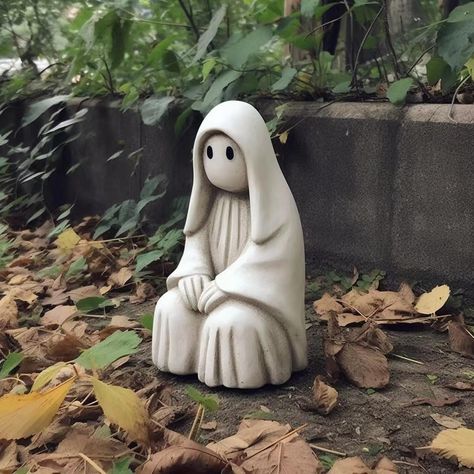 PRICES MAY VARY. Cute ghost decorations made of high-quality resin, perfect for indoor and outdoor use The statue is safe, durable, lightweight, aesthetically pleasing, waterproof, and resistant to cracking, peeling, and fading. Hand drawn figurines are not only perfect for Halloween and Thanksgiving, but also add fun and festive atmosphere to your party. Create creative ideas and use them as themed party accessories for garden, desktop, or bar counter decorations. They are perfect gifts for fam Christian Eriksen, Black Ghost, White Ghost, Halloween Garden, Canvas Pillow, Outdoor Statues, Tea Caddy, Halloween Festival, Resin Material