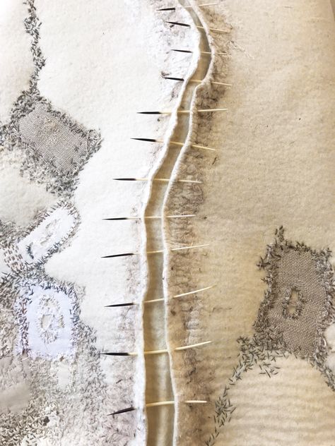 Eva Camacho-Sanchez | Surface Design Association Konst Designs, Fiber Art Quilts, Textil Design, Creative Textiles, 인물 드로잉, Textile Fiber Art, A Level Art, Art Textile, Stitching Art