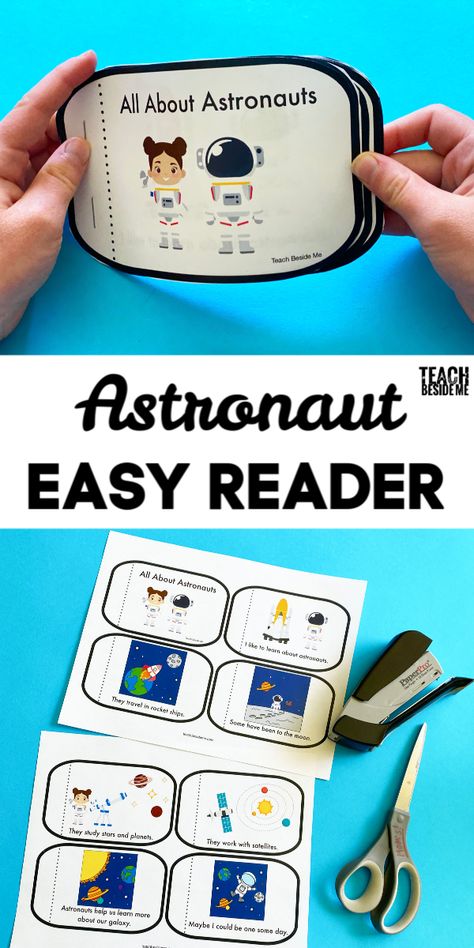 Astronaut Activity Preschool, Preschool Astronaut Craft, Space For Kindergarten, Space Reading Activities, Space Crafts For Kindergarten, Astronaut Template Free Printable, Astronaut Activities Preschool, Astronaut Preschool Activities, Astronaut Crafts Preschool