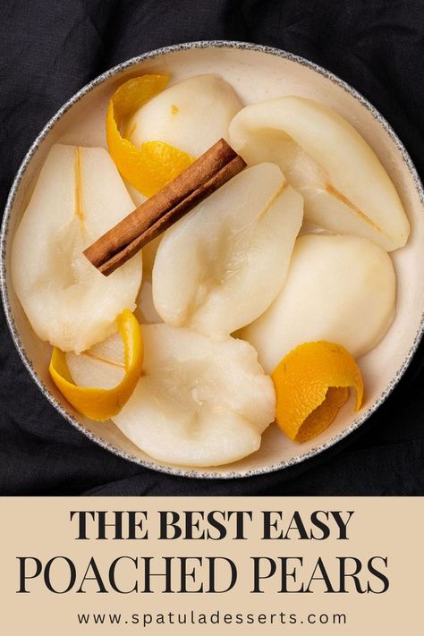 Quick & Easy Poached pears Poached Pears Dessert, Acid Reflux Friendly Recipes, Pear Recipes Easy, Poached Pears Recipe, Pears In Red Wine, Pear Dessert, Wine White, Poached Apples, Spiced Pear