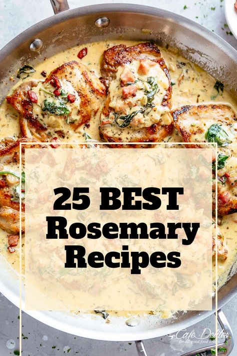 Prepare a flavorful feast for your family with these 25 rosemary recipes, each dish bursting with the herb's distinctive taste. Rosemary Recipes Healthy, Fresh Rosemary Recipes, Rosemary Dishes, Butternut Squash Lasagna Recipe, Grilled Chicken Wings Recipe, Rosemary Chicken Recipe, Rosemary Recipes, Butternut Squash Lasagna, Lemon Rosemary Chicken