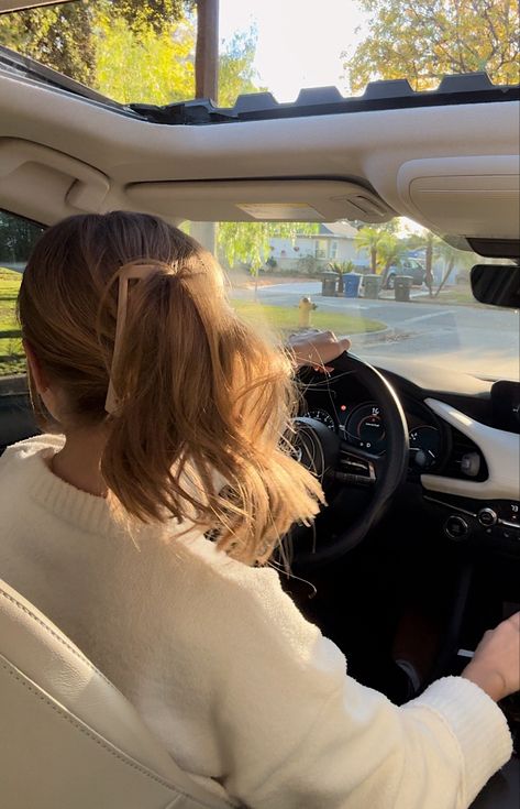 Cute car aesthetic girl with blonde hair in a car Car Hangout Aesthetic, Owning A Car Aesthetic, Clean Girl Car Aesthetic, Own Car Aesthetic, Buying A Car Aesthetic, Car Tour Aesthetic, Girl Cars Aesthetic, Woman Driving Car Aesthetic, Cute Car Aesthetic