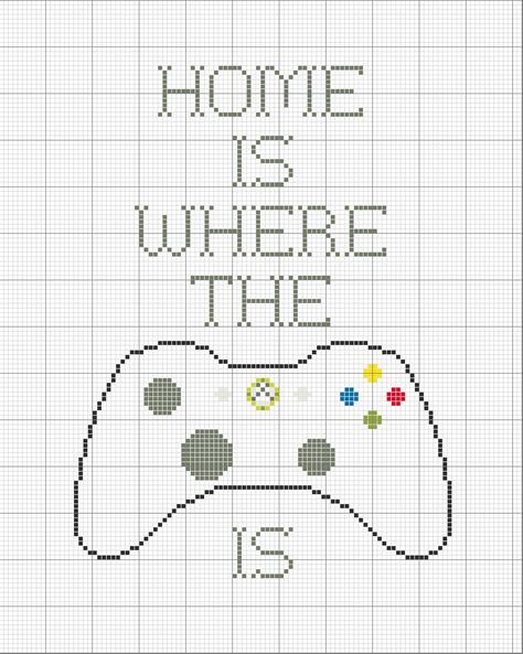 Here are all the patterns I've made so far here at the DS. Man this place is a… Diy Cross Stitch, Home Is Where, Cross Stitching, Hama Beads, Perler Beads, The Words, Pattern Making, Counted Cross Stitch, Cross Stitch Pattern