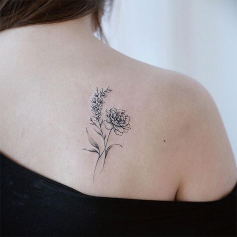 Delphinium And Marigold Tattoo, Larkspur And Carnation Flower Tattoo, Larkspur And Narcissus Flower Tattoo, Larkspur And Daffodil Tattoo, Marigold And Daffodil Tattoo, Delphinium Tattoo, Larkspur Flower Tattoos, Narcissus Tattoo, Carnation Flower Tattoo