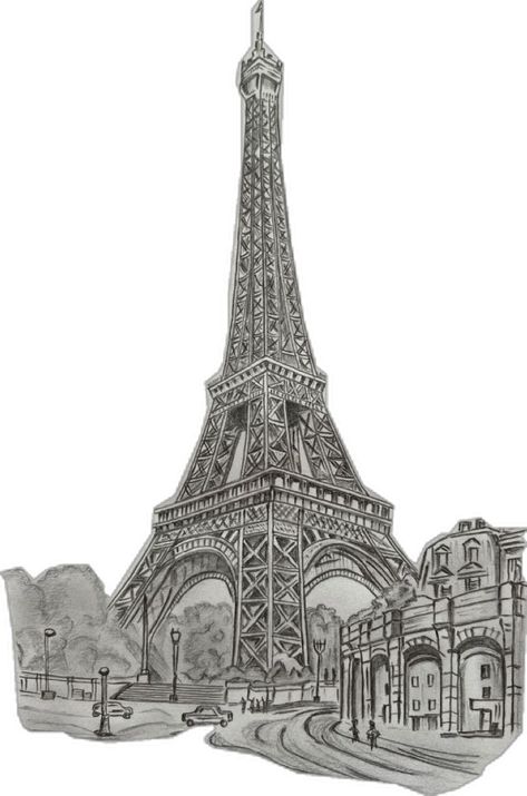 Eiffel Tower Drawing, Tower Drawing, 3 Point Perspective, Point Perspective, Perspective Drawing, Sketch Ideas, Paris Eiffel Tower, Cute Stuffed Animals, Pencil Sketch