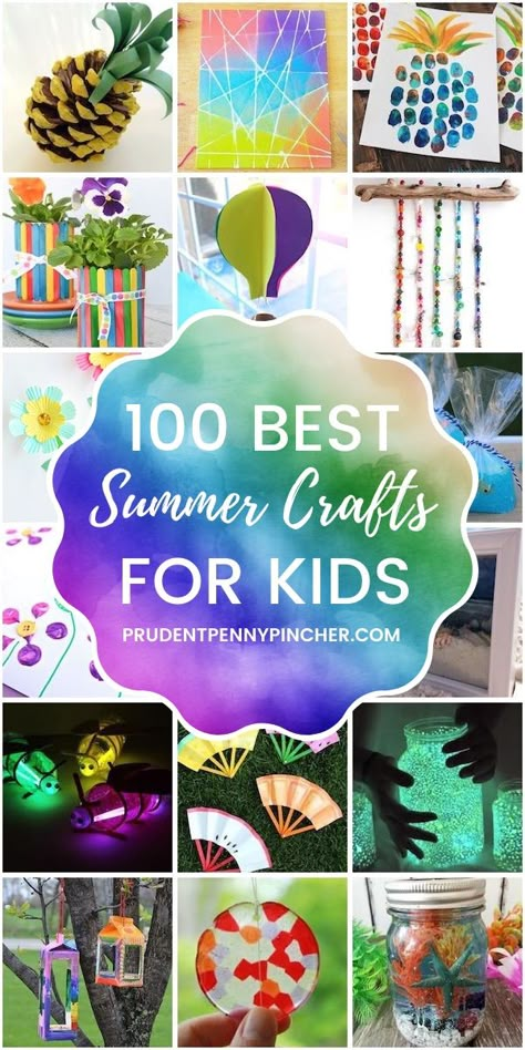 Keep your kids entertained with these cheap and easy summer crafts for kids. Whether you are looking for crafts for girls or crafts for boys, there are plenty of fun DIY crafts for all age groups to choose from. Homeschool Summer, Boys Crafts, Maluchy Montessori, Chalk Crafts, Fun Summer Crafts, Summer Camp Crafts, Summer Fun For Kids, Diy Crafts For Girls, Children's Activities