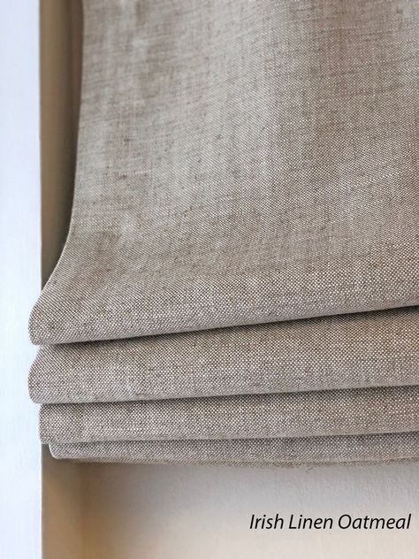 Custom Roman Shade irish Linen European Relaxed | Etsy Linen Roman Shades, Relaxed Roman Shade, Fabric Roman Shades, Roman Curtains, Flat Roman Shade, Custom Roman Shades, Roman Shade, غرفة ملابس, Custom Window Treatments