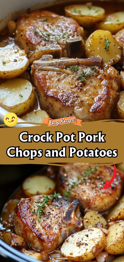 Slow Cooker Pork Chops Recipes, Crock Pot Pork Chops, Pork Chop Recipes Grilled, Boneless Pork Chop Recipes, Pork Crockpot Recipes, Pork Chop Recipes Crockpot, Crock Pot Pork, Pork Chops And Potatoes, Flavorful Dinner