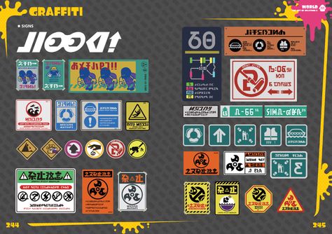 Splatoon Locker Stickers, Splatoon Art, 2d Design, Game Ui, Freelance Graphic Design, 로고 디자인, Splatoon, Retro Gaming, Graphic Design Inspiration