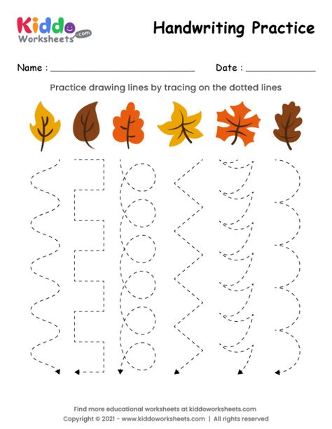 Tracing Lines Activities Preschool, Preschool Line Tracing Free Printable, Fall Line Tracing Preschool, Leaf Tracing Preschool, Fall Tracing Worksheets Preschool Free, Free Tracing Printables Preschool, Fall Fine Motor Activities Preschool, Line Tracing Worksheets Free Printables, Tracing Lines Preschool Free Printable