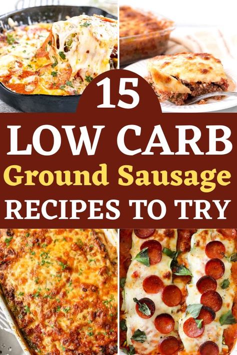 Best recipes using ground sausage. These keto meals with ground sausage are so easy to make. Tasty Keto italian sausage recipes and keto smoked sausage recipes to try. Keto Ground Sausage, Keto Sausage Skillet, Keto Ground Sausage Recipes, Ground Sausage Casserole, Recipes Using Ground Sausage, Meals With Ground Sausage, Ground Italian Sausage Recipes, Keto Sausage Recipe, Ground Sausage Recipes