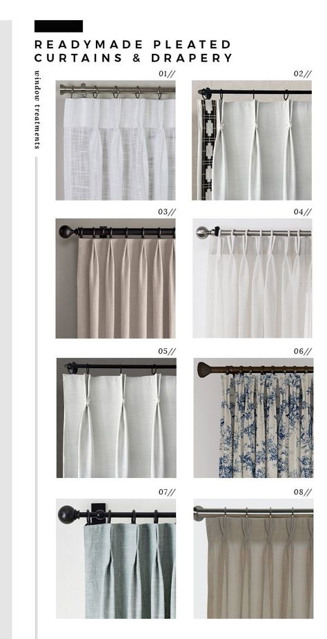 Curtain Pleats Styles, Modern Draperies, Curtains Style, Drapery Styles, Living Room Drapes, Dining Room Curtains, Ikea Curtains, Drapery Designs, Curtain Styles