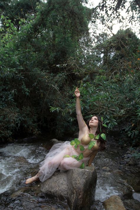 Woman Sitting On A Rock, Woman Sitting Down Reference, Sitting On A Rock Pose, Women Sitting Poses Drawing, Woman Sitting Pose Reference, Sitting Pose Reference, Life Drawing Reference, Lush Forest, Woman Posing