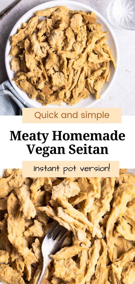 You can easily make seitan from scratch following this instant pot seitan recipe! With just a few ingredients, you can make this versatile chicken alternative that is meaty, juicy, and protein-packed. Instant Pot Seitan, Make Seitan, Vegan Philly Cheesesteak, Seitan Recipe, Vegan Seitan, Seitan Recipes, Savory Foods, Tofu Stir Fry, Plant Based Whole Foods