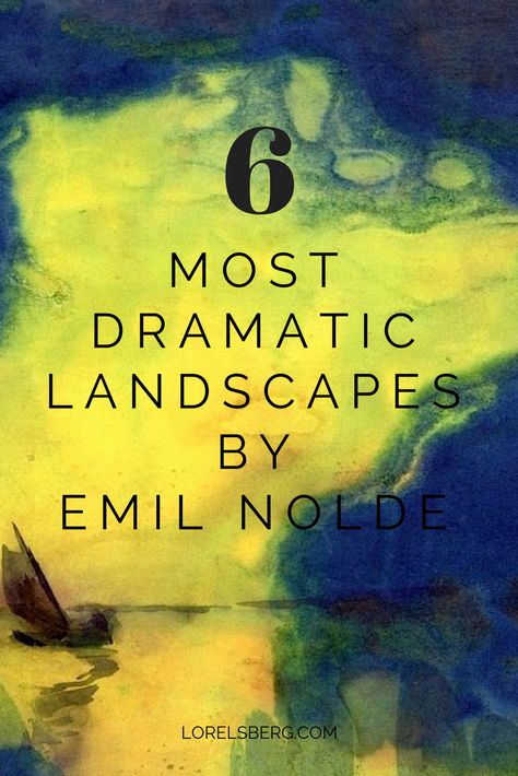 Emil Nolde, born in 1867, was a German-Danish painter who stands out for his bold use of colour. He was part of a group of group of expressionists called “Die Brücke” (the Bridge) who were all about using bright colours to convey strong emotions. Nolde’s work has always fascinated me, especially his landscapes. I mean … Emil Nolde Paintings, Nolde Paintings, German Expressionism Art, Expressionist Landscape, Emil Nolde, Dramatic Landscape, Strong Emotions, Expressionist Artists, German Expressionism