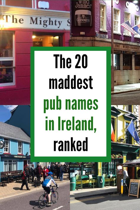 Could these be some of the craziest names you’ve ever heard for a pub? Read on to find out if you’ve ever visited🤣☘️ Irish Pub Interior, Irish Pub Decor, Roscommon Ireland, Pub Names, Dublin Pubs, Crazy Names, Limerick City, Best Of Ireland, Irish Bar