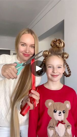 4.2M views · 10K reactions | Cindy Lou Hair Tutorial❤️ It was so fun transforming into a WHO!✨ @mykitsch ✨ #longhair #longhairstyles #cindylouwho #grinch #longhairdontcare #hairtutorial #hairideas #christmashair #mykitsch #parenting #hairhacks | Stefani Chaglar🦋 | seasunstefunny · Original audio Cindi Loo Hoo Hair, Cindy Loo Hoo Hair, Cindy Lou Hair How To Do, Cindylouwho Hair, Cindy Lue Who Hair, Cindy Lou Hair Tutorial, How To Do Cindy Lou Who Hair, Cindy Lou Who Hair Tutorial, Cindy Lou Hair