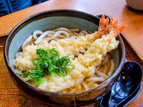 Japanese food, tempura udon. Japanese noodle called Udon with deep fried shrimp , #spon, #udon, #noodle, #tempura, #Japanese, #food #ad Tempura Udon, Japanese Udon, Udon Noodles Recipe, Shrimp Tempura, Japanese Noodles, Udon Noodles, Noodle Soup Recipes, Order Food, Japan Food