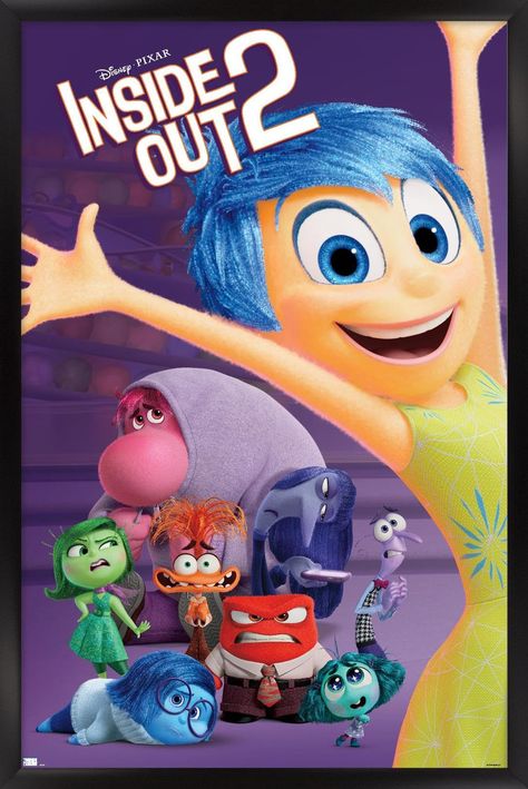 PRICES MAY VARY. This Trends Disney Inside Out 2 - Group Wall Poster uses high-resolution artwork and is printed on PhotoArt Gloss Poster Paper which enhances colors with a high-quality look and feel Poster Frame is a clean and modern design offered in a variety of colors to showcase the art and compliment any room decor Lightweight and easy to hang construction allows for a quick installation of this framed poster using the attached sawtooth hanger so you can enjoy your wall art immediately Eas Disney Inside Out, Inside Out 2, Trends International, Wall Poster, Posters Prints, Movie Poster, Inside Out, Disney, Wall