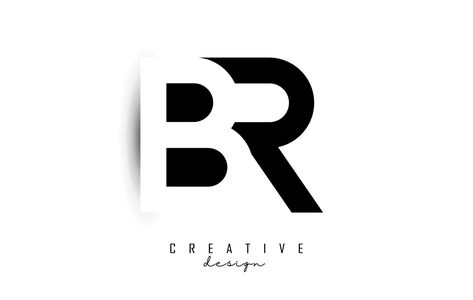 Black And White Logo Ideas, Br Letter Logo, R&b Logo, Br Logo Design Letter, Two Letter Logo Design, Br Logo Design, Two Letter Logo, Basic Computer Skills, Geometric Typography