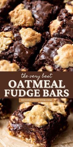 Gooey Chocolate Oatmeal Bars, Oatmeal Chocolate Fudge Bars, Cookies Or Bars Recipes, Baked Squares Bar Recipes, Cake Bake Recipes, Dessert Recipes With Oatmeal, Dessert Using Oatmeal, Easy Chocolate Bars Recipes, Delicious Bars Recipes