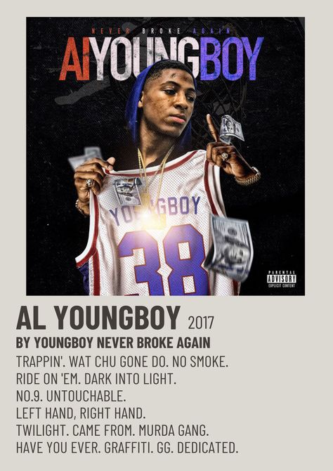 YOUNGBOY NEVER BROKE AGAIN AL YOUNGBOY 2017 Alternative Minimalist Polaroid Poster Nba Youngboy Album Cover Wallpaper, Nba Youngboy Poster, Youngboy Poster, Musician Aesthetic, Youngboy Never Broke Again, Minimalist Polaroid Poster, Pic Wall, Song Posters, Never Broke Again