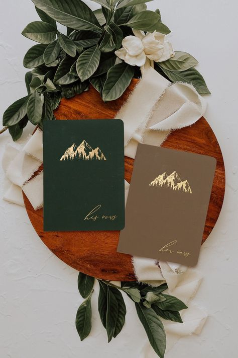 Gift For Bride And Groom, Vow Booklet, Wedding Vow Books, Vow Books, Marriage Vows, Wedding Vow, Wedding Albums, Vow Book, National Park Wedding