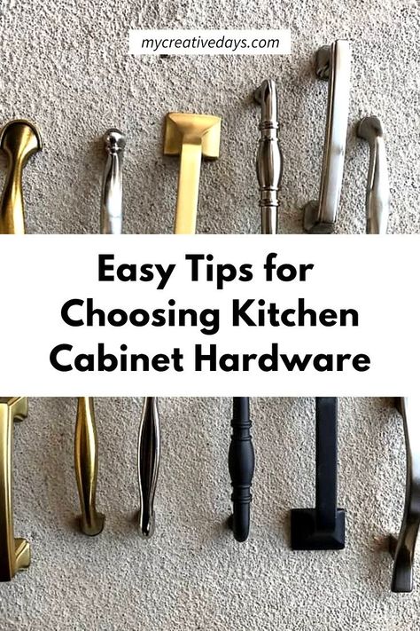 Are you looking to upgrade the look of your kitchen? If so, one of the easiest ways to do that is to change up your kitchen cabinet hardware. With the right hardware, you can easily transform the look of your kitchen cabinets from bland to beautiful. Read on to learn how to pick the perfect kitchen cabinet hardware for your space! Simple Kitchen Cabinet Hardware, Kitchen Handles Ideas White Cabinets, Brown Kitchen Cabinets With Silver Handles, Classic Kitchen Cabinet Handles, Shaker Cabinets Pulls, Dark Hardware Kitchen, Update Kitchen Cabinet Pulls, White Cabinets Kitchen Silver Hardware, Hardware For Grey Kitchen Cabinets