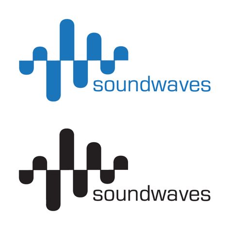 Soundwaves Logo Design Concept on Behance Soundwave Logo, Sound Logo Design, Soundwave Design, Voice Logo, Musical Logo Design, Auditorium Plan, Sleep Logo, Dj Website, Musical Logo