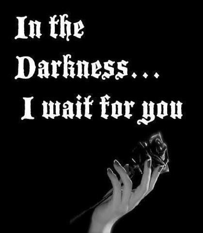 @When-Darkness-Falls Gothic Quotes, I Wait For You, Vampire Love, Darkness Falls, Oh My Goddess, Under Your Spell, The Boogeyman, Dark Love, I Wait