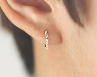 Hug Earrings, Diamond Hoops Earrings, Small Hoops Earrings, Ear Huggies, Hoop Earrings Diamond, Plain Silver Rings, Diamond Huggie Earrings, Diamond Huggies, Earrings Diamond