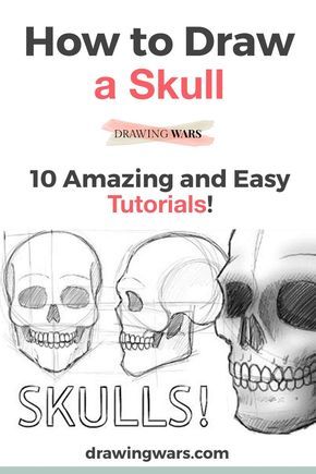 Skull Painting Easy, How To Draw A Skull, Skull Drawing Tutorial, Skull Easy, Draw A Skull, Easy Skull Drawings, Realistic Face Drawing, Cool Skull Drawings, Beginner Drawing Lessons