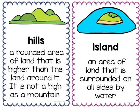 Landforms Kindergarten, Landform Projects For Kids, Culture Worksheet, Landforms Activities, Landform Projects, Types Of Poetry, All About Earth, Teacher's Desk, English Grammar Book