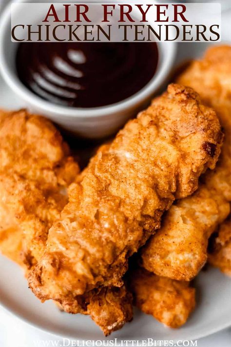 Crispy Air Fryer Chicken Tenders, Air Fryer Recipes Chicken Tenders, Crispy Air Fryer Chicken, Fried Chicken Strips, New Air Fryer Recipes, Air Fryer Chicken Tenders, Fried Chicken Tenders, Air Fried Food, Air Fryer Oven Recipes